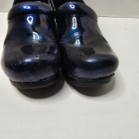 Dansko Professional Metallic Blue Clog Slip On Nurse Shoes size 7 - Picture 3 of 14
